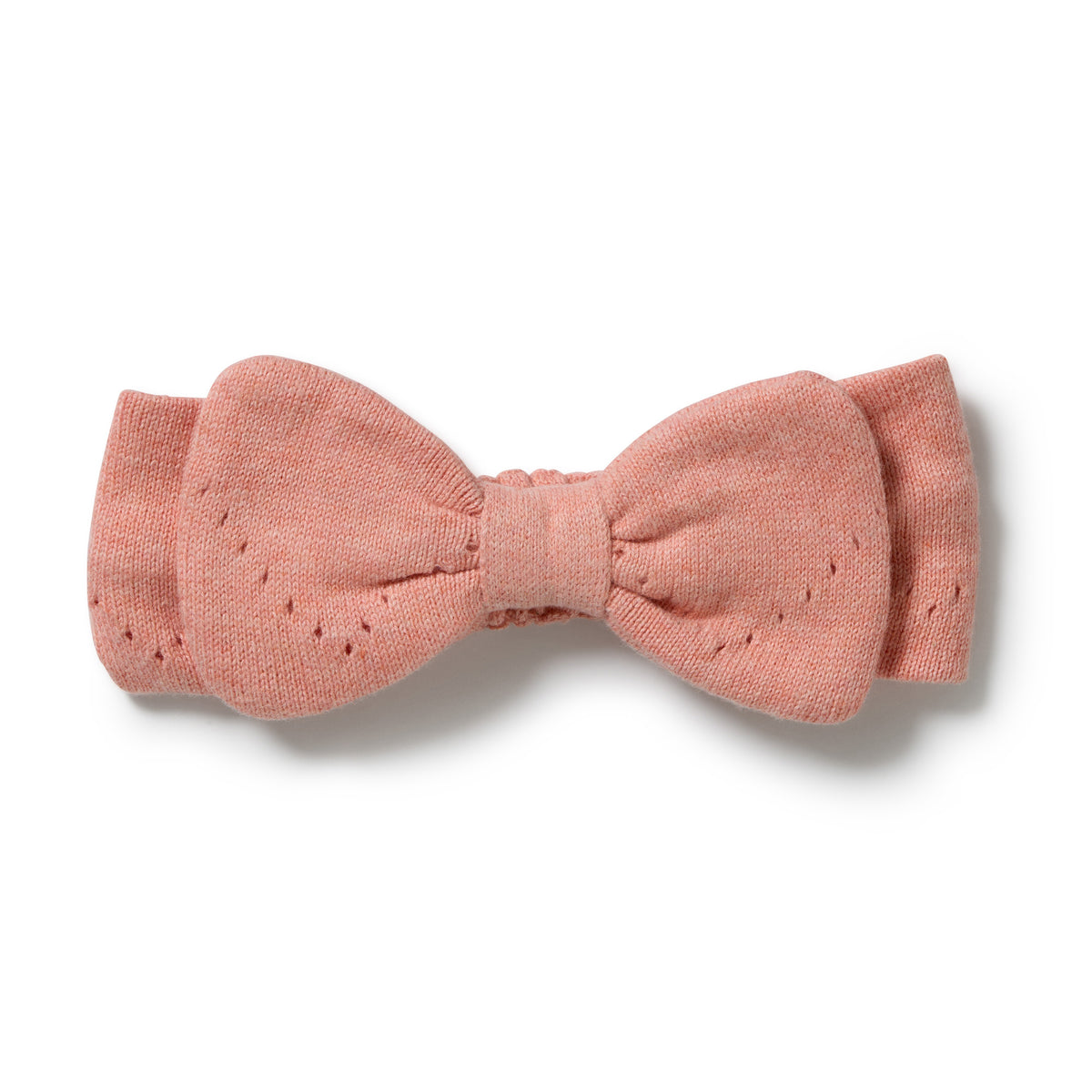 Wilson & Frenchy Organic Knitted Pointelle Headband Petal Pink