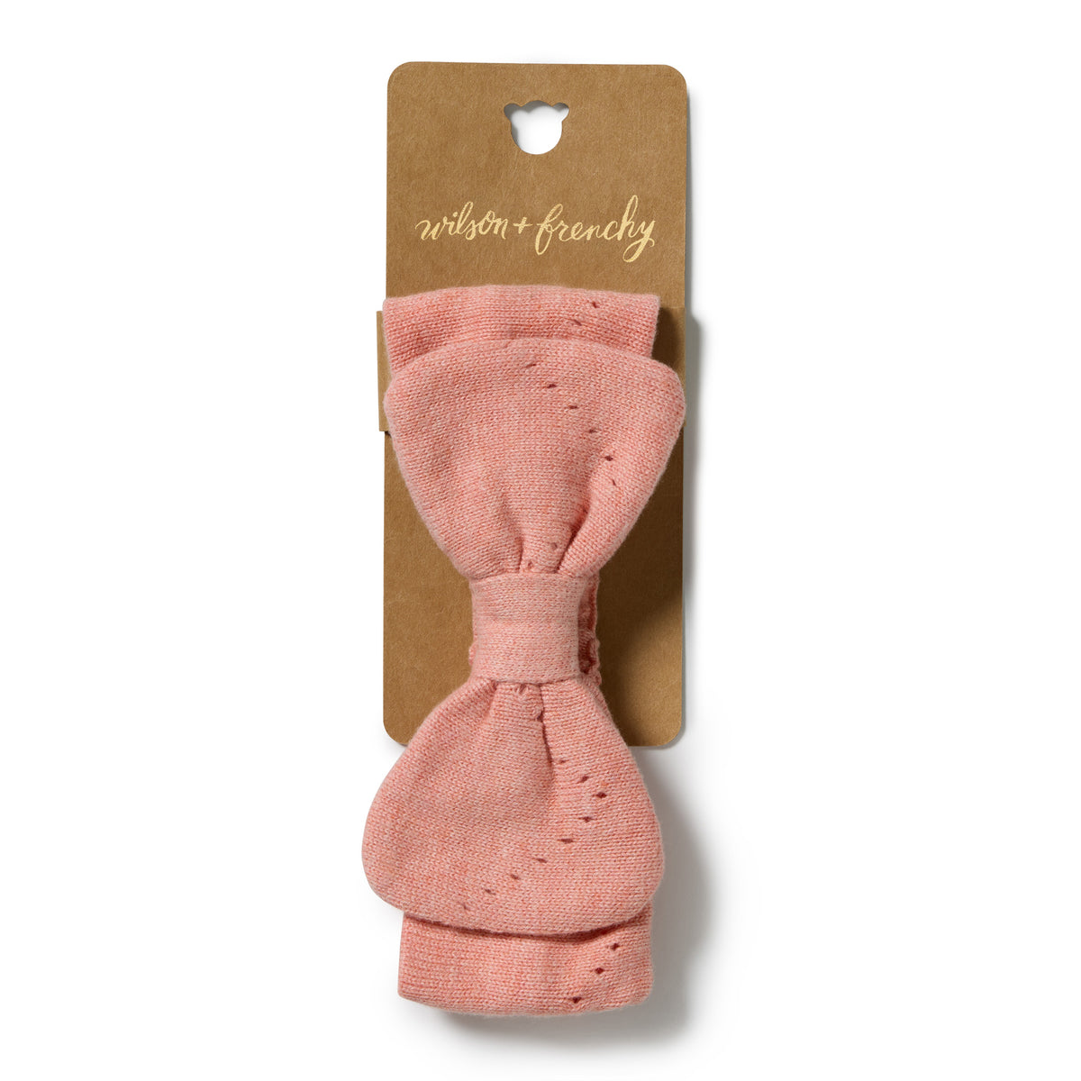 Wilson & Frenchy Organic Knitted Pointelle Headband Petal Pink