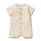 Wilson & Frenchy Organic Knitted Chevron Growsuit Milk Cloud