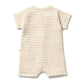 Wilson & Frenchy Organic Knitted Chevron Growsuit Milk Cloud