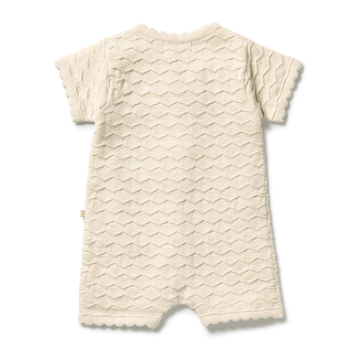 Wilson & Frenchy Organic Knitted Chevron Growsuit Milk Cloud