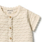 Wilson & Frenchy Organic Knitted Chevron Growsuit Milk Cloud