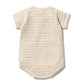 Wilson & Frenchy Organic Knitted Chevron Bodysuit Milk Cloud