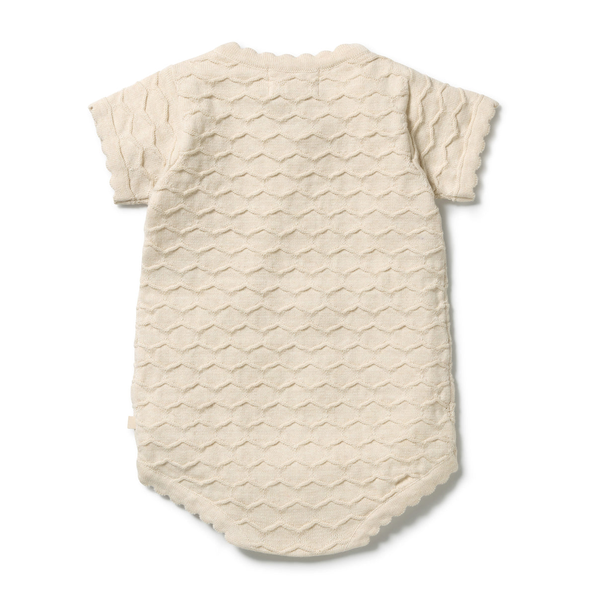Wilson & Frenchy Organic Knitted Chevron Bodysuit Milk Cloud