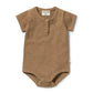 Wilson & Frenchy Organic Knitted Pointelle Bodysuit Ginger Snap