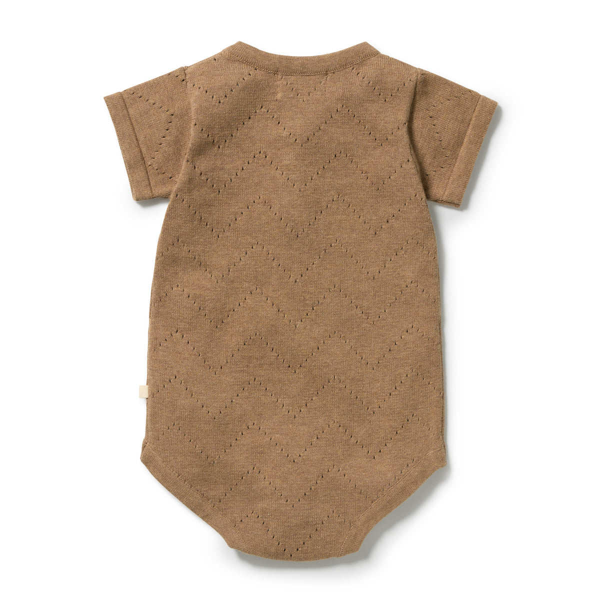 Wilson & Frenchy Organic Knitted Pointelle Bodysuit Ginger Snap