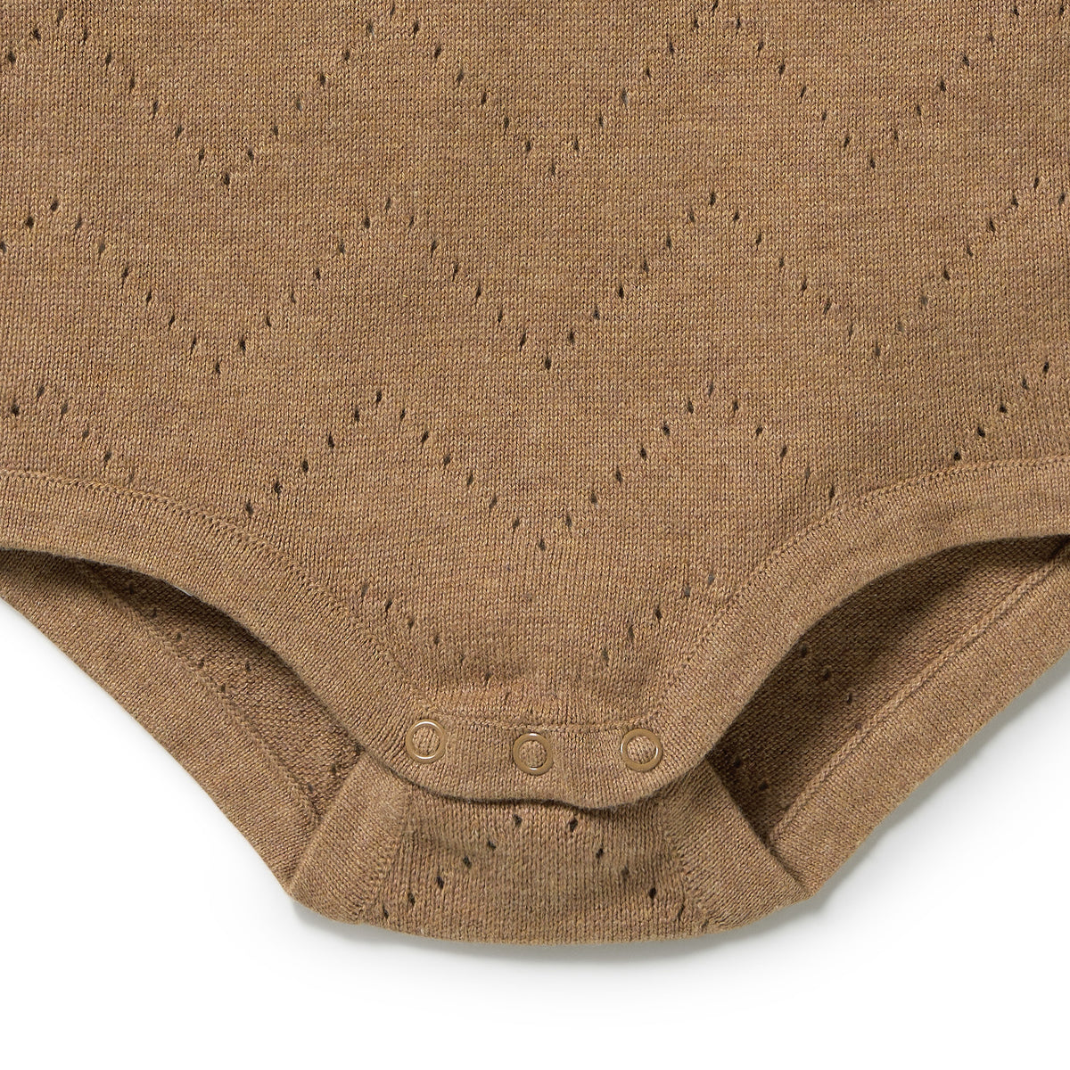 Wilson & Frenchy Organic Knitted Pointelle Bodysuit Ginger Snap