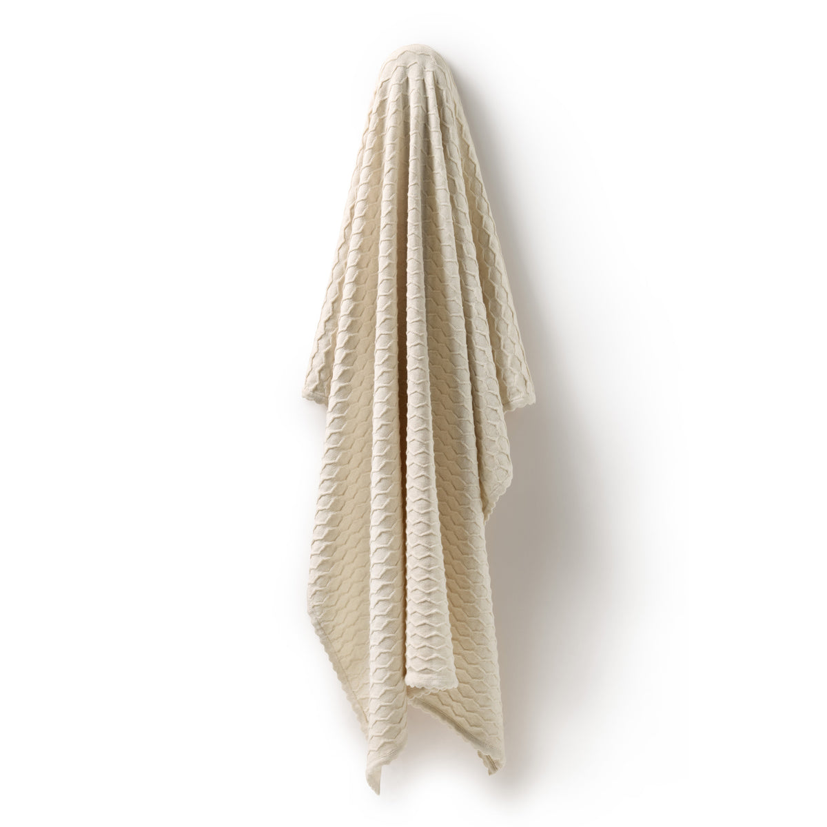 Wilson & Frenchy Organic Knitted Chevron Blanket Milk Cloud