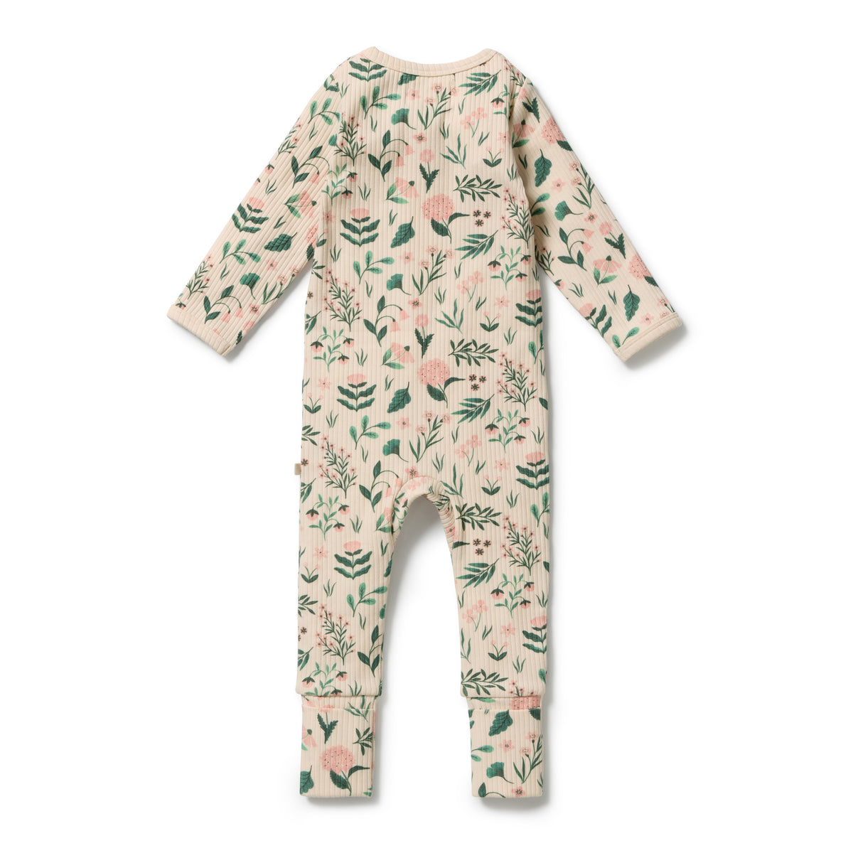 Wilson & Frenchy Organic Zipsuit with Feet Sweet Bloom