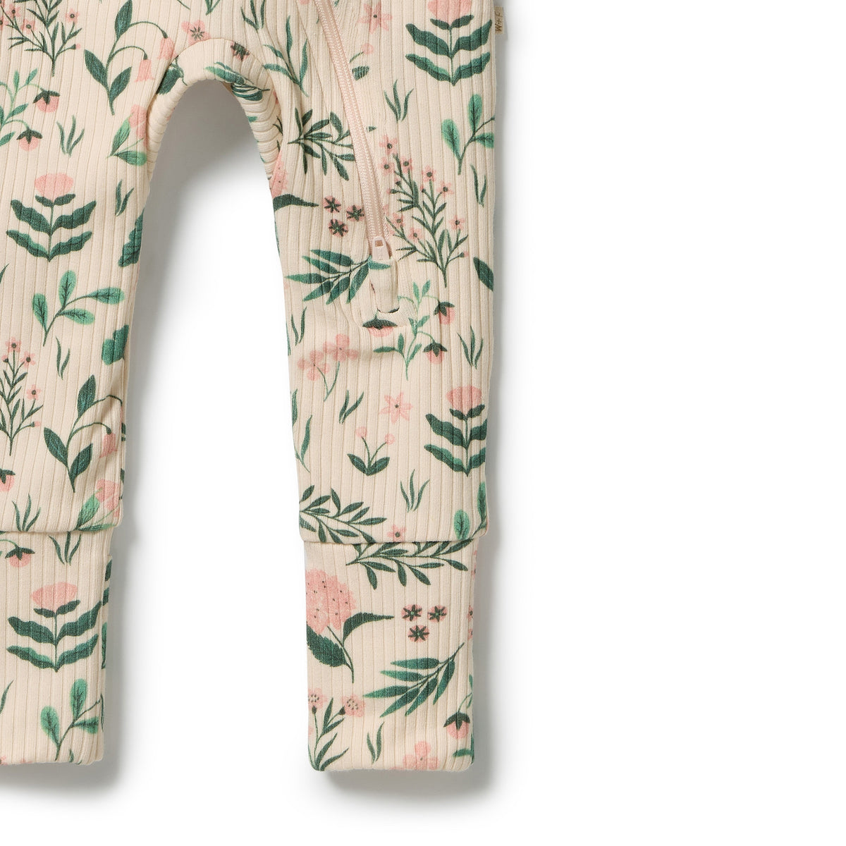 Wilson & Frenchy Organic Zipsuit with Feet Sweet Bloom