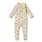 Wilson & Frenchy Organic Zipsuit with Feet Tiny Palm