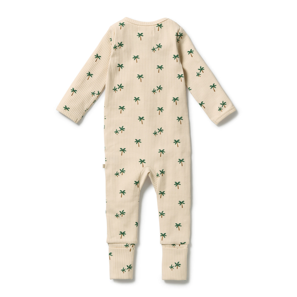 Wilson & Frenchy Organic Zipsuit with Feet Tiny Palm