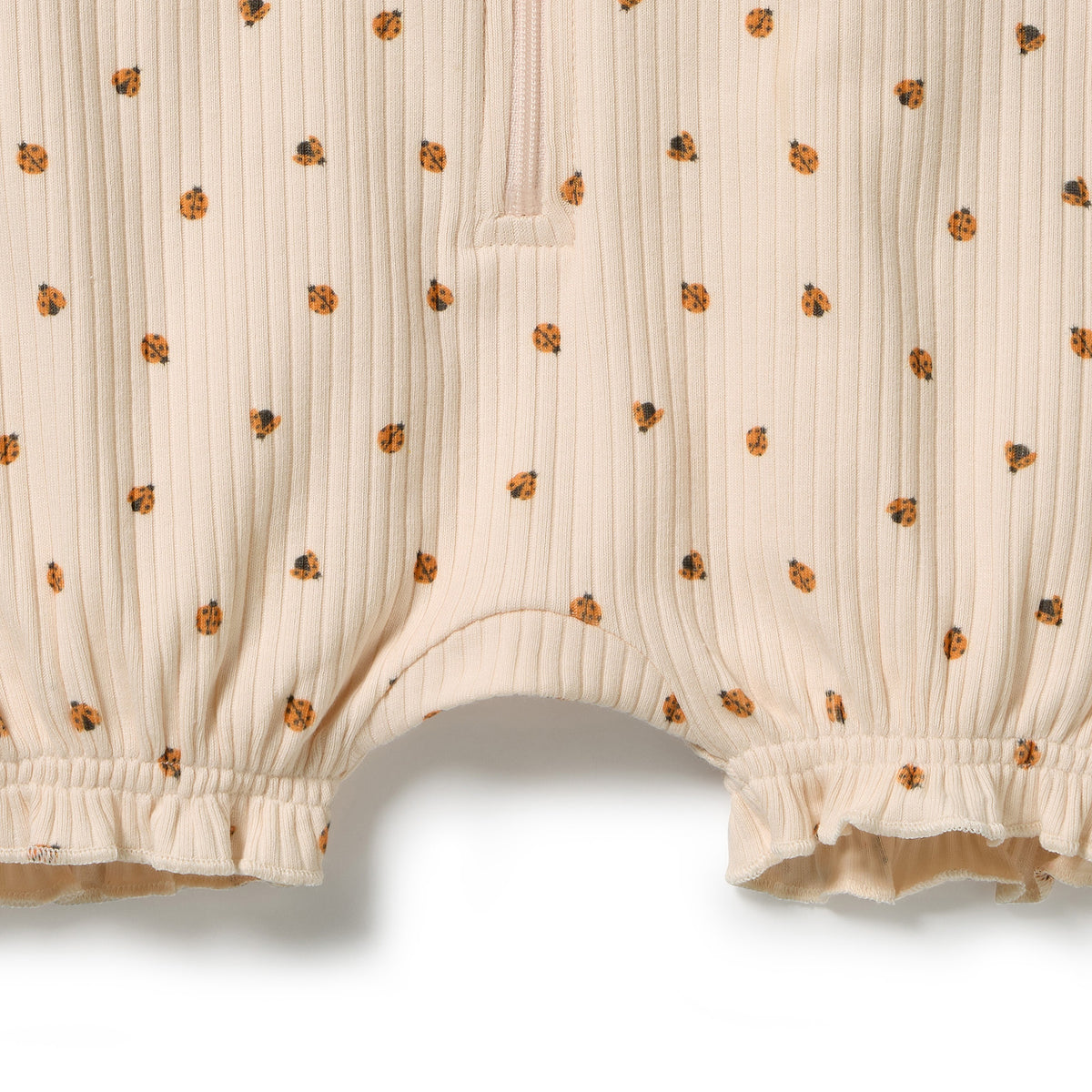 Wilson & Frenchy Organic Ruffle Zipsuit Little Lady Bugs