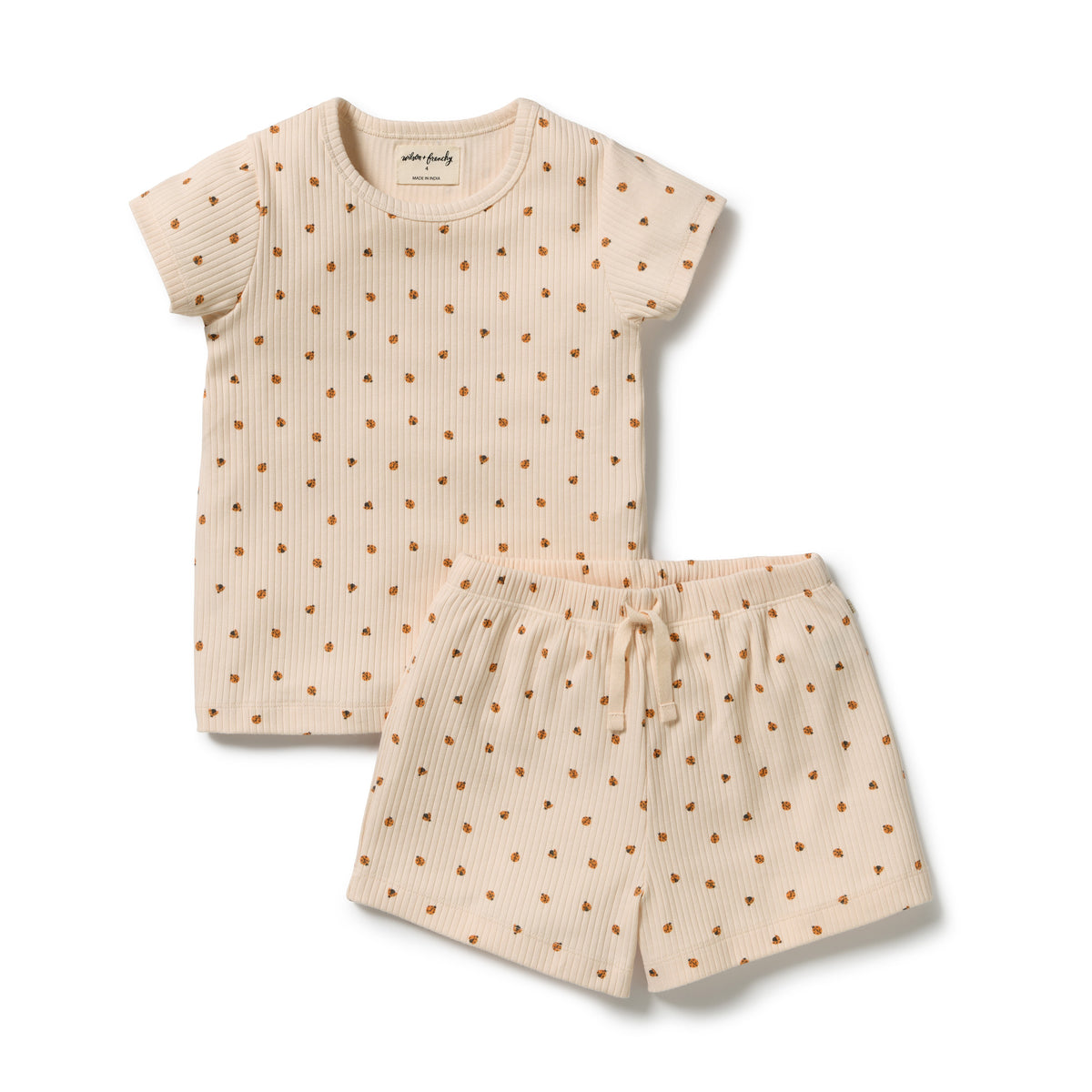 Wilson & Frenchy Organic Short Sleeved Pyjamas Little Lady Bugs