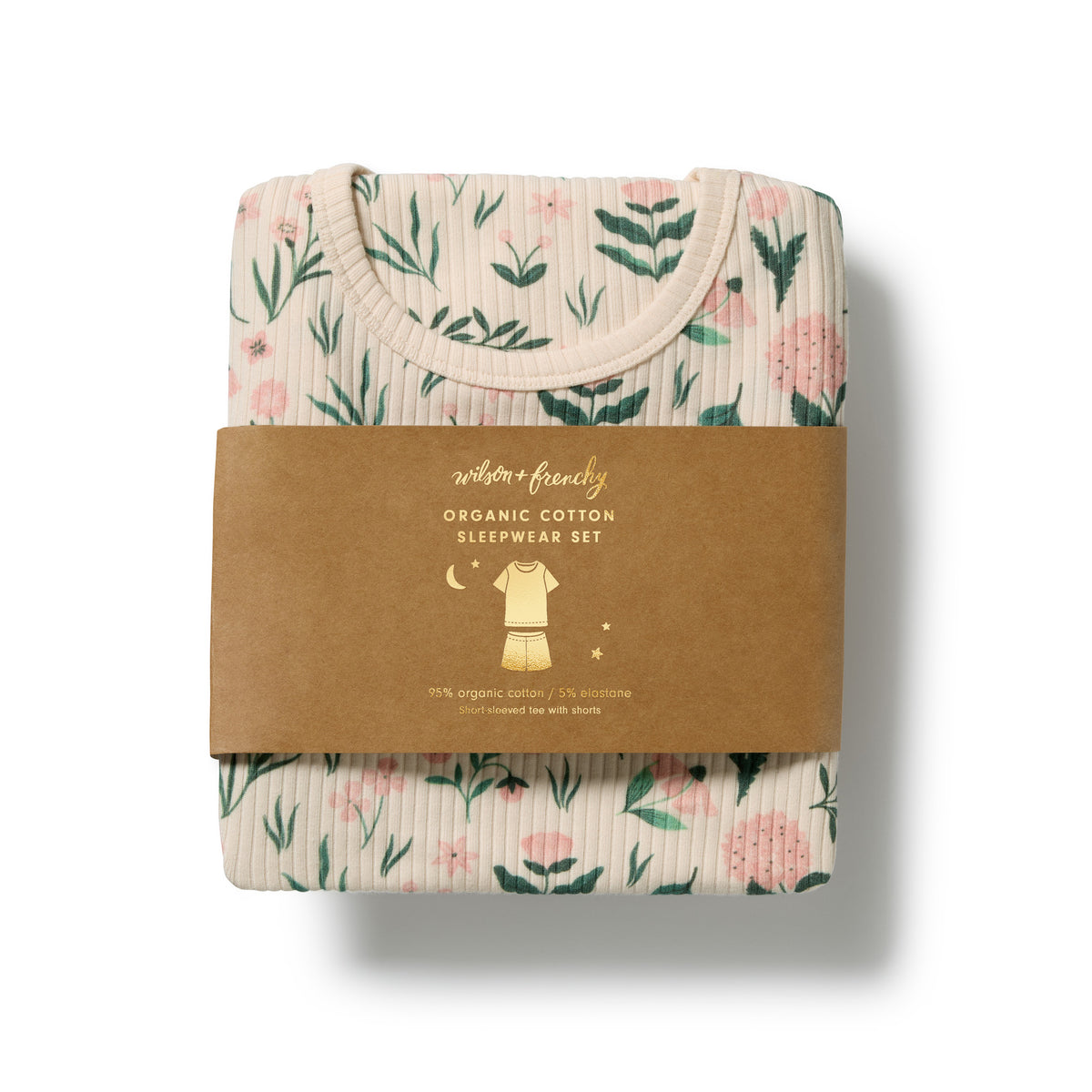 Wilson & Frenchy Organic Short Sleeved Pyjamas Sweet Bloom