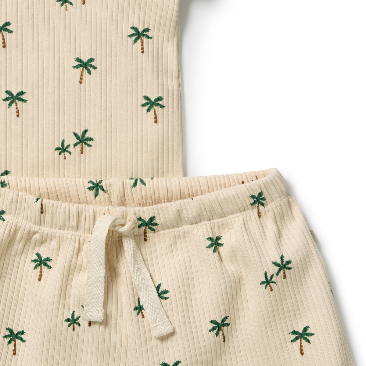 Wilson & Frenchy Organic Short Sleeved Pyjamas Tiny Palm