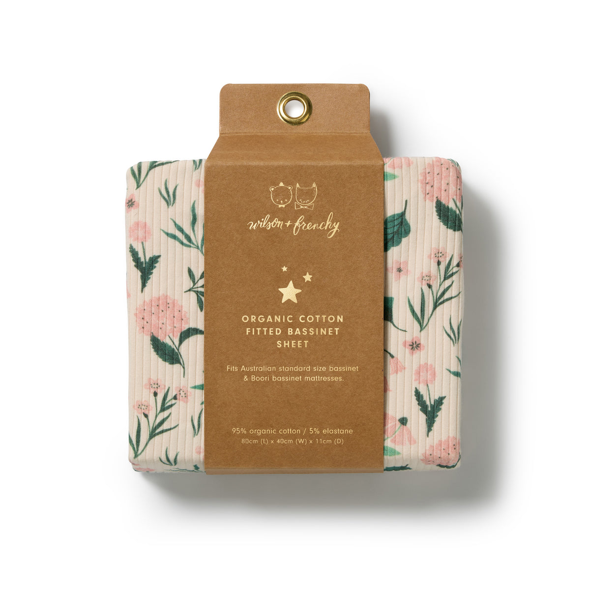 Wilson & Frenchy Organic Bassinet Sheet Sweet Bloom