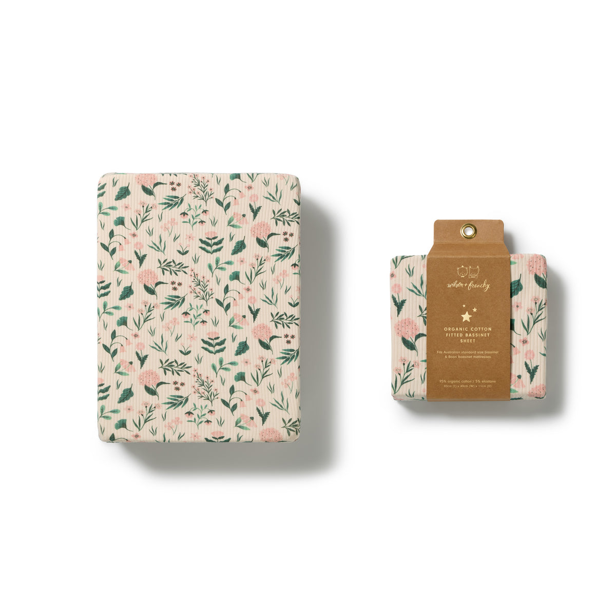 Wilson & Frenchy Organic Bassinet Sheet Sweet Bloom