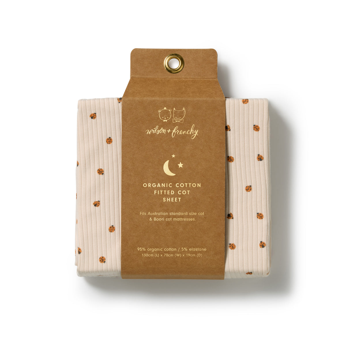 Wilson & Frenchy Organic Cot Sheet Little Lady Bugs