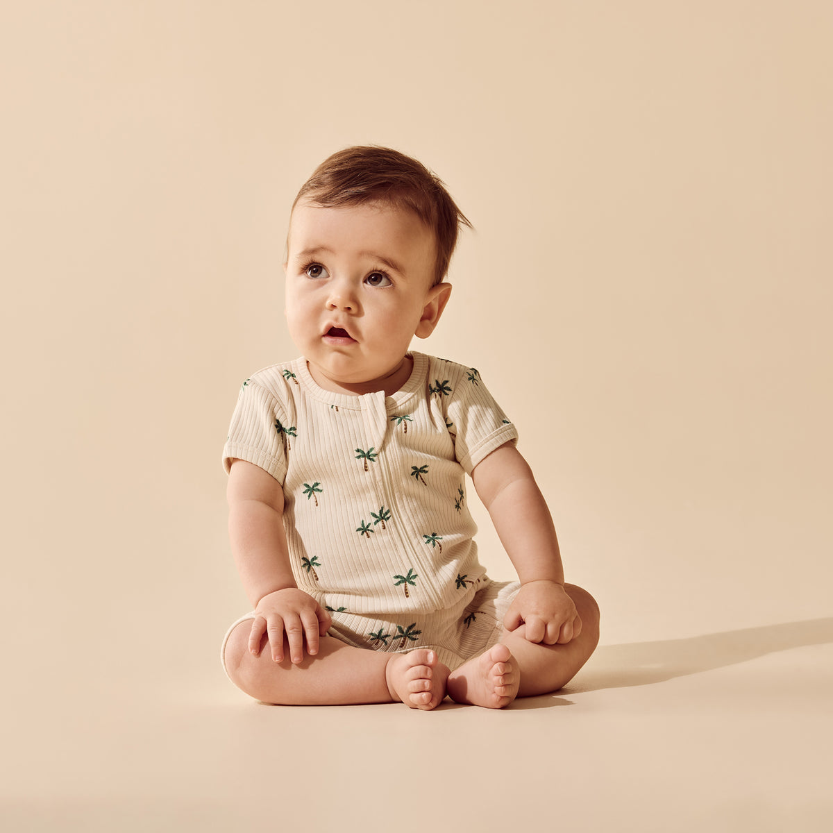 Wilson & Frenchy Organic Boyleg Zipsuit Tiny Palm