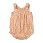 Wilson & Frenchy Organic Crinkle Tie Playsuit Checkerberry