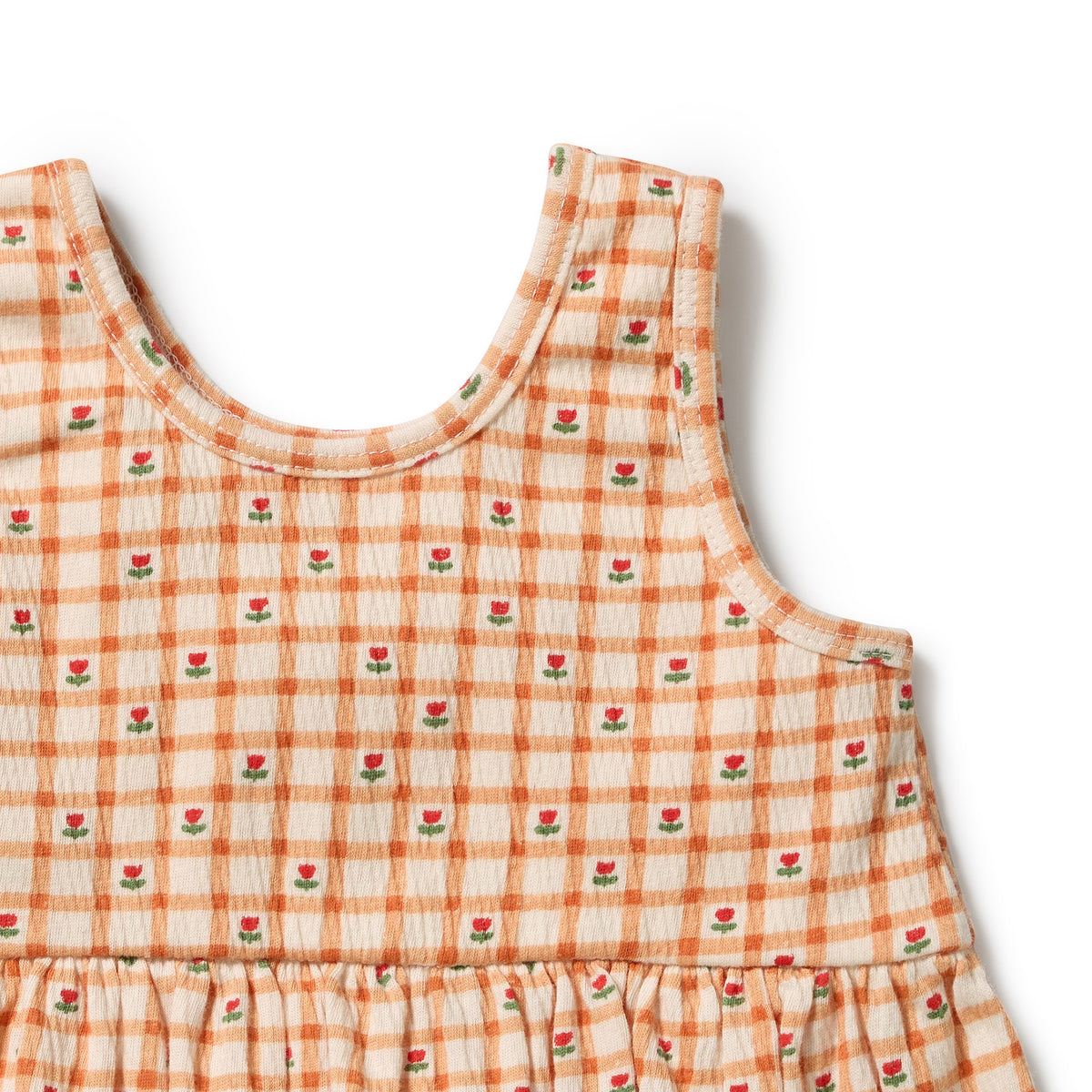 Wilson & Frenchy Organic Crinkle Ruffle Set Checkerberry