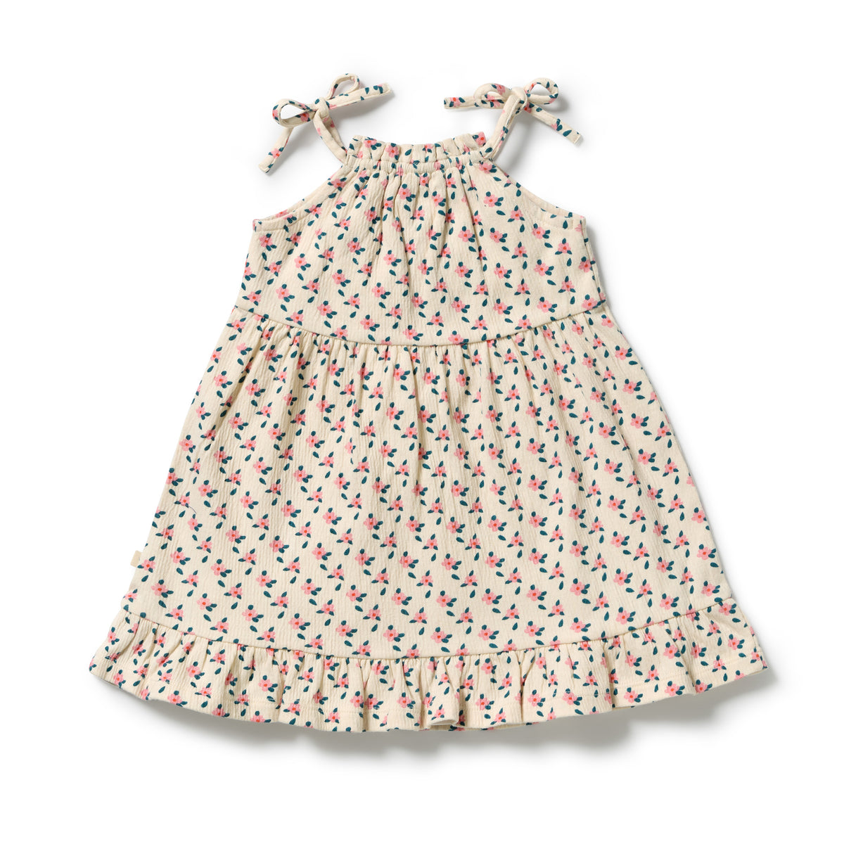 Wilson & Frenchy Organic Crinkle Ruffle Dress Little Blossom