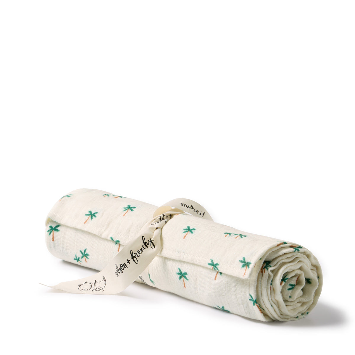 Wilson & Frenchy Organic Muslin Wrap Tiny Palm