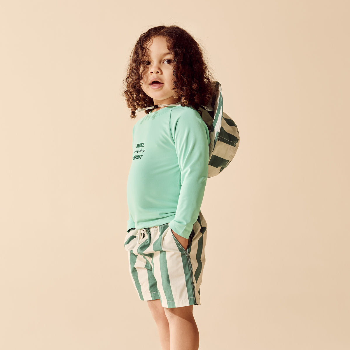 Wilson & Frenchy Organic Sun Hat Lagoon Stripe
