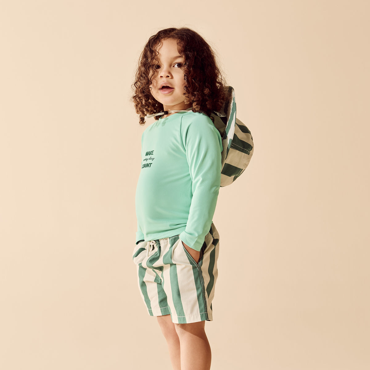 Wilson & Frenchy Swim Board Short Lagoon Stripe