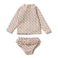 Wilson & Frenchy Cutwork Rashie Swimset Little Blossom