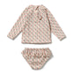 Wilson & Frenchy Cutwork Rashie Swimset Little Blossom