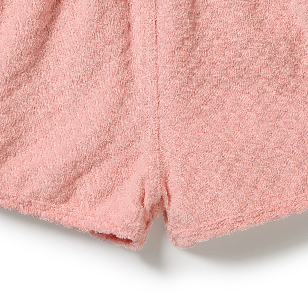 Wilson & Frenchy Organic Terry Playsuit | Jumpsuit Petal Pink Check