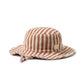 Wilson & Frenchy Organic Terry Sun Hat Cherry Cola Stripe