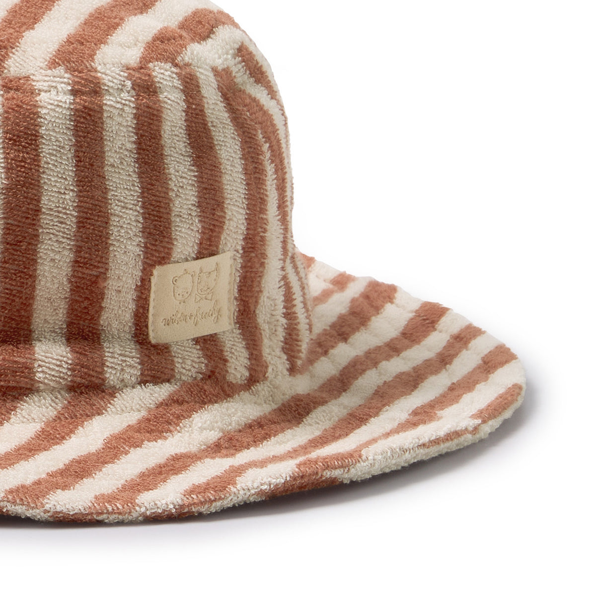 Wilson & Frenchy Organic Terry Sun Hat Cherry Cola Stripe