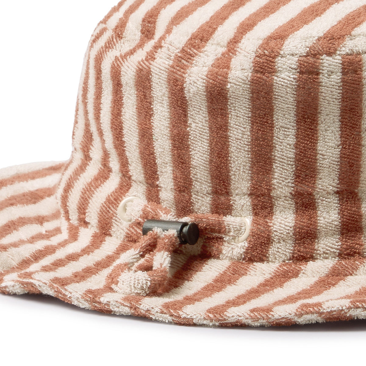 Wilson & Frenchy Organic Terry Sun Hat Cherry Cola Stripe