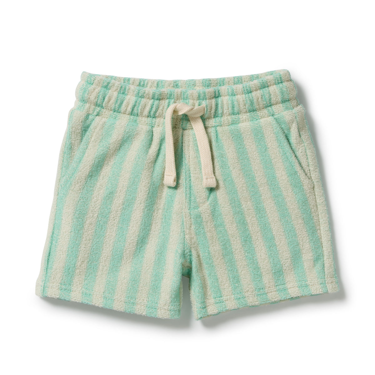 Wilson & Frenchy Organic Terry Short Seafoam Stripe