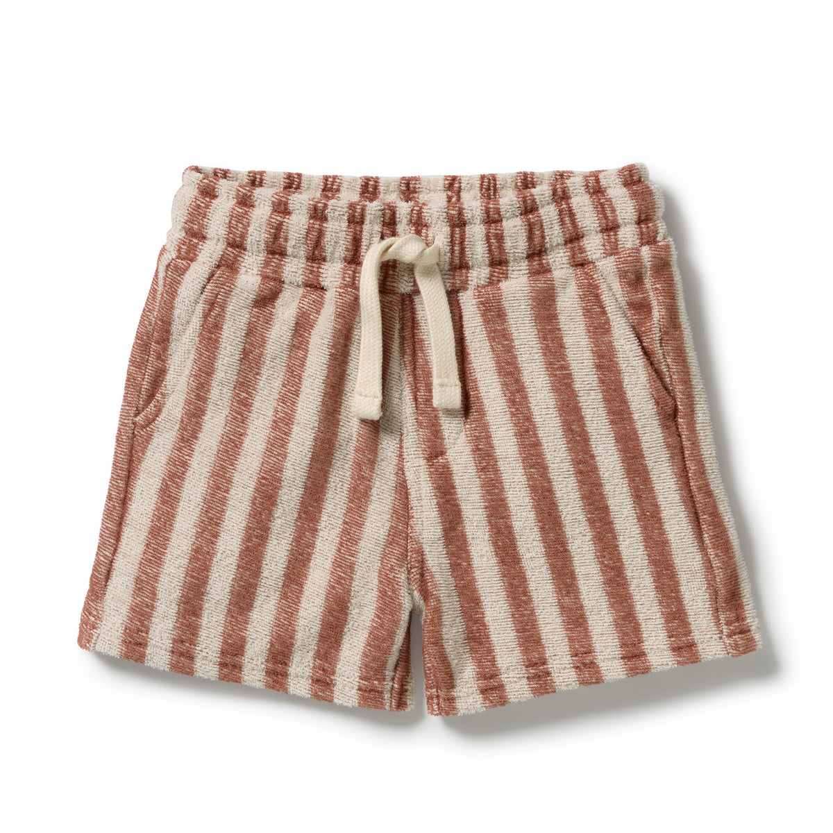 Wilson & Frenchy Organic Terry Short Cherry Cola Stripe