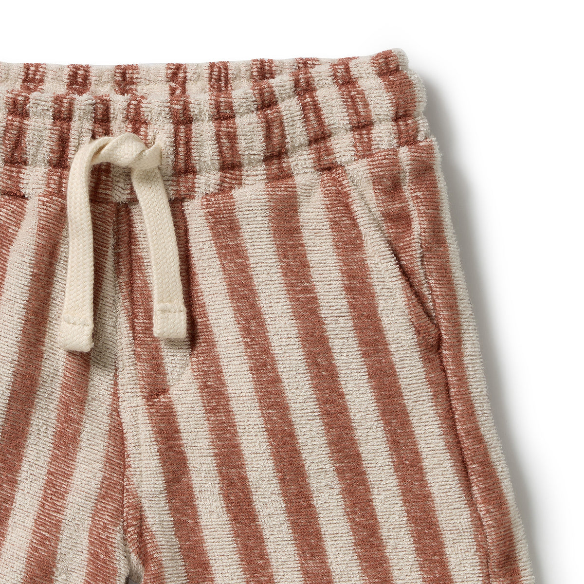 Wilson & Frenchy Organic Terry Short Cherry Cola Stripe