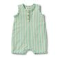 Wilson & Frenchy Organic Terry Growsuit Seafoam Stripe