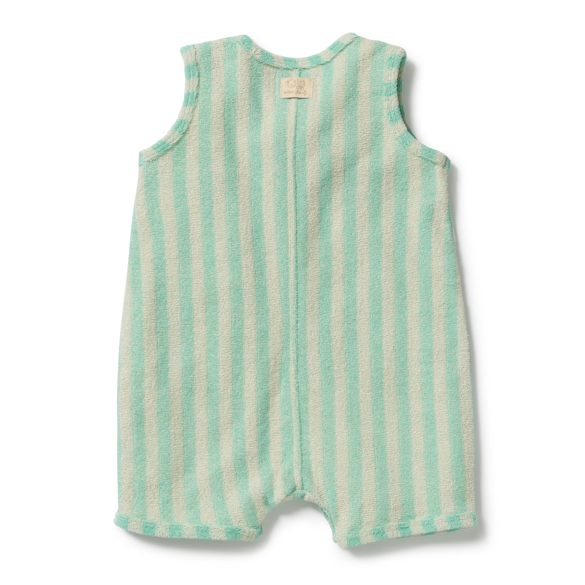 Wilson & Frenchy Organic Terry Growsuit Seafoam Stripe