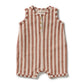 Wilson & Frenchy Organic Terry Growsuit Cherry Cola Stripe