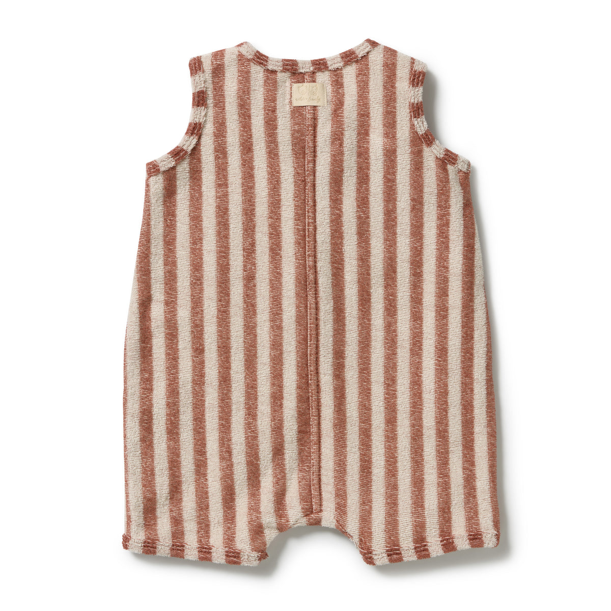 Wilson & Frenchy Organic Terry Growsuit Cherry Cola Stripe