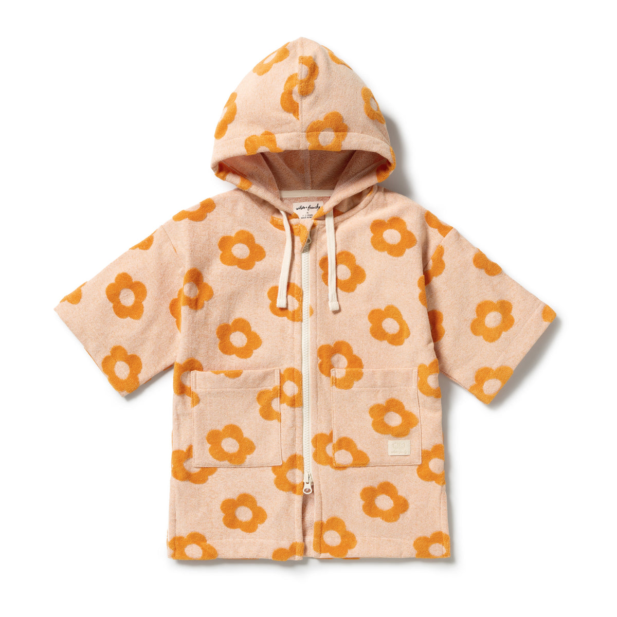 Wilson & Frenchy Organic Terry Hooded Towel Daisy Glow