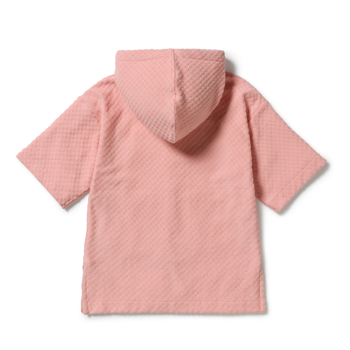 Wilson & Frenchy Organic Terry Hooded Towel Petal Pink Check