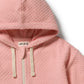 Wilson & Frenchy Organic Terry Hooded Towel Petal Pink Check