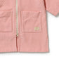 Wilson & Frenchy Organic Terry Hooded Towel Petal Pink Check