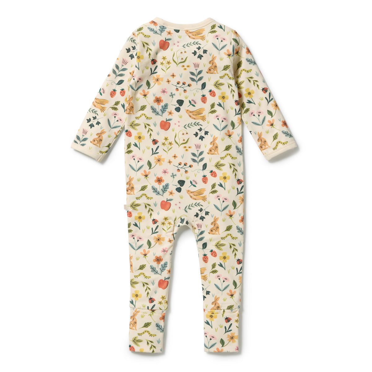 Wilson & Frenchy Organic Zipsuit with Feet Summer Garden