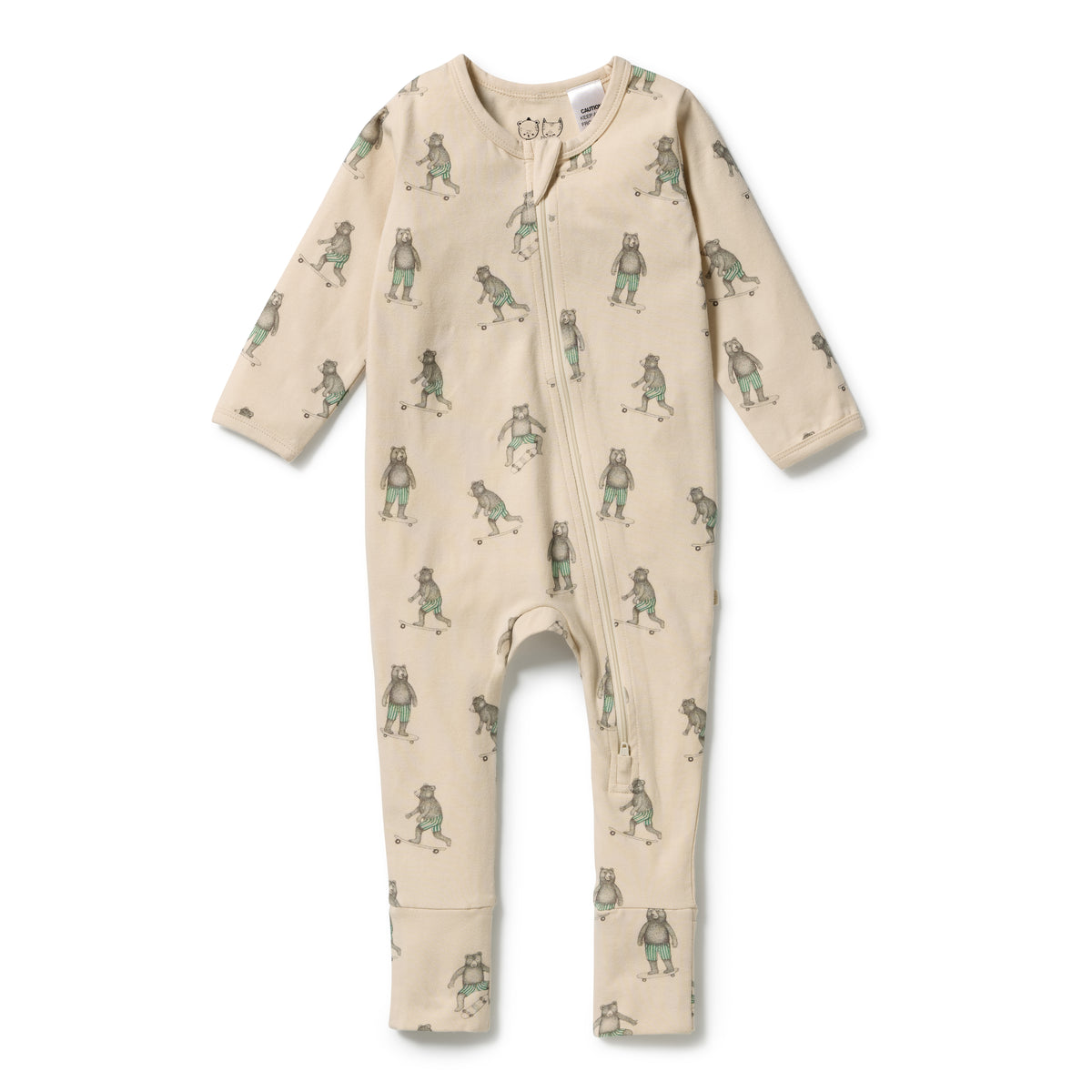Wilson & Frenchy Organic Zipsuit with Feet Skater Club