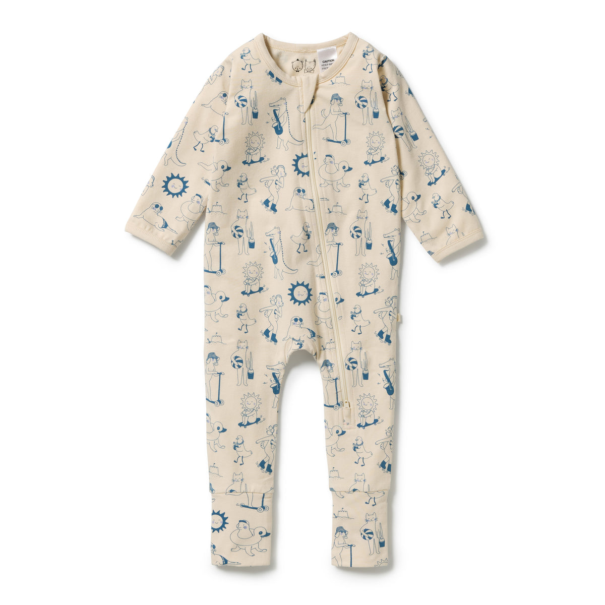 Wilson & Frenchy Organic Zipsuit with Feet Tout est Magique